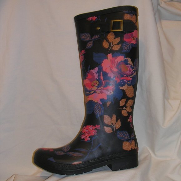 New Chooka Women's 6M Floral Shoes Tall Rain Boots Box - Picture 3 of 12